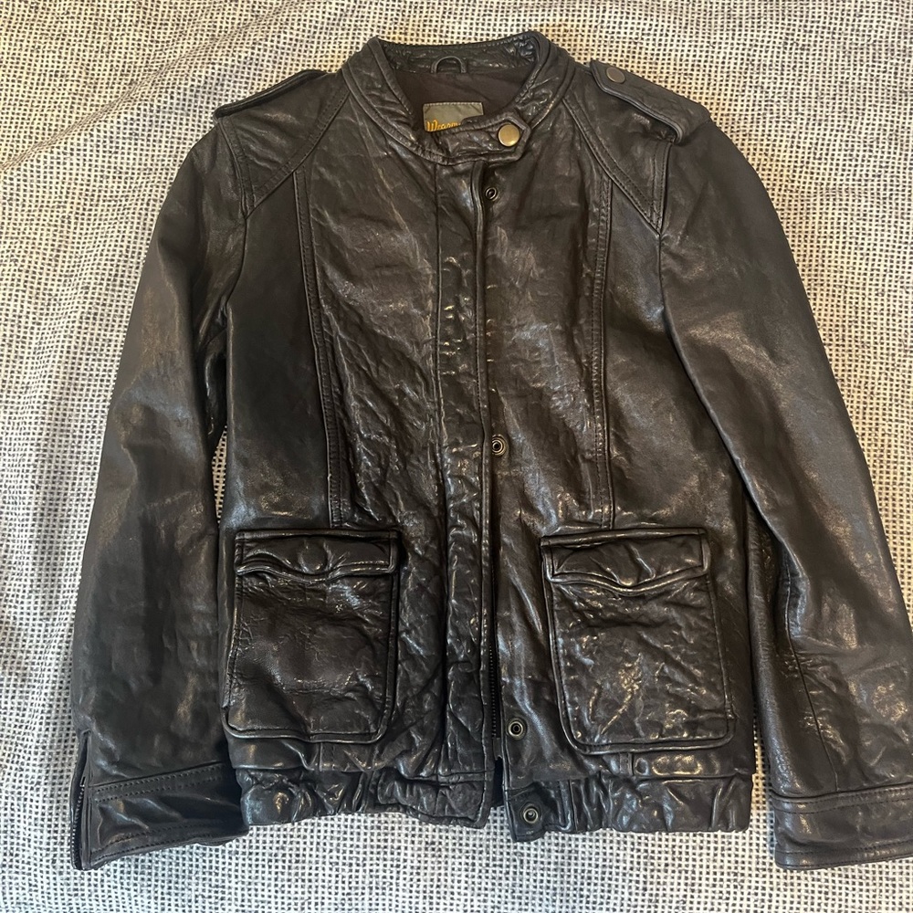 Madewell Women Genuine Leather Jacket XS